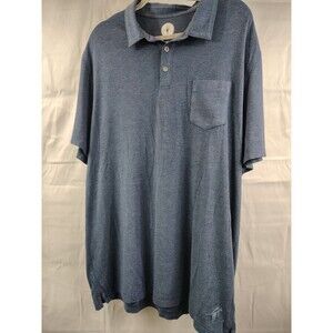 Toes On The Nose Polo Shirt Mens 2XL XXL Navy Blue Pocket Logo Stretch Golf